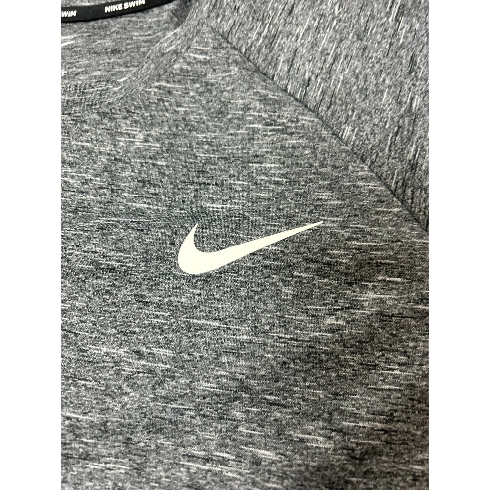Nike DRI-FIT Swim Men Hydroguard Short Sleeve Shirt Gray NESSA589-001 Men's S - Picture 2 of 10